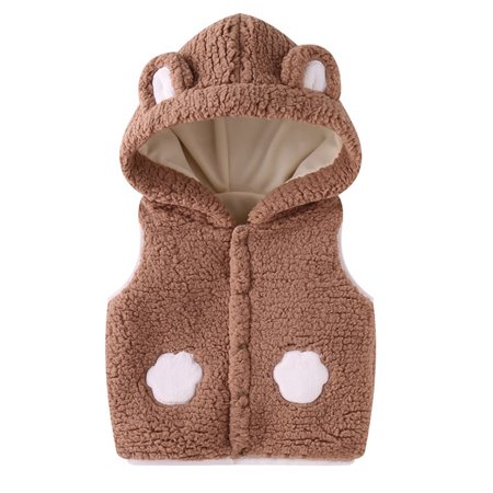 Kids Jackets for Girls Boys Toddler Baby Boys Solid Outdoor Waistcoat Vset Hooded Windproof Coat