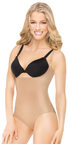 Assets Red Hot by Spanx Silhouette Serums Open Bust Bodysuit (1136) XL/Very Bare thumbnail