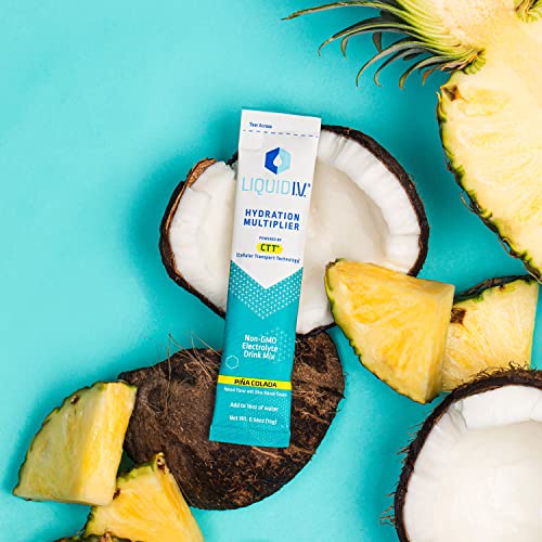 Liquid I.V. Hydration Multiplier - Pina Colada - Hydration Powder Packets | Electrolyte Drink Mix | Easy Open Single-Serving Stick | Non-GMO | 16 Stic thumbnail