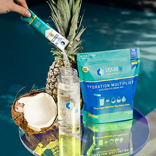 Liquid I.V. Hydration Multiplier - Pina Colada - Hydration Powder Packets | Electrolyte Drink Mix | Easy Open Single-Serving Stick | Non-GMO | 16 Stic thumbnail