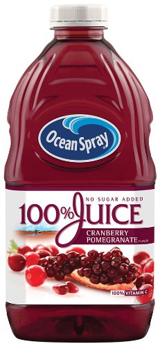 Ocean Spray 100% Juice Cranberry Pomegranate, 60 Ounce Bottles (Pack of 8)