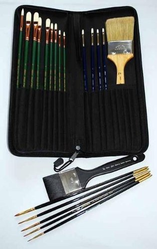 Silver Brush RL-1021 Robert Liberace Portrait Painting Brush Set, 21 per Pack