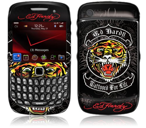 MusicSkins, MS-EDHY110044, Ed Hardy - Tattooed for Life, BlackBerry Curve (8520/8530), Skin