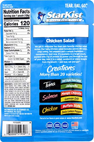 StarKist Chicken Creations Chicken Salad, Single Serve Pouch, 4.5 Oz thumbnail
