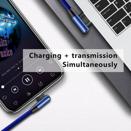 Double Elbow Data Cable Elbow USB Fast Charging Cable Is Not Easy to Break Suitable for Type-C Mobile Phone Charging Cable  Uscallm #7681