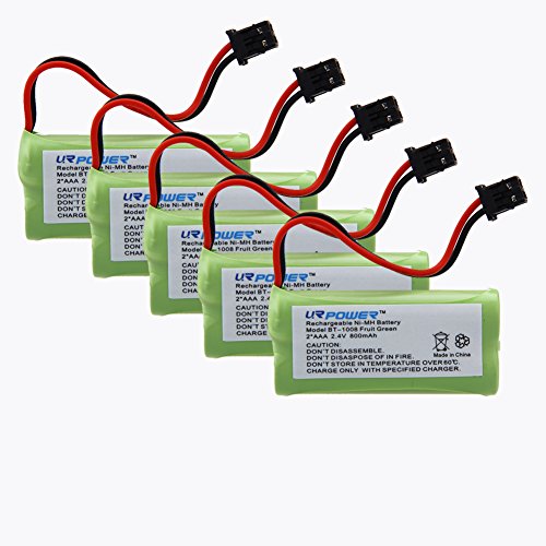 URPOWER® 5 Packs 2.4V Ni-MH Cordless Home Phone Battery for Uniden BT-1008 BT1008 BT-1008S BT1008S BT-1016 BT1016 BT-1021 BT1021 DECT2080 DECT20803 E thumbnail