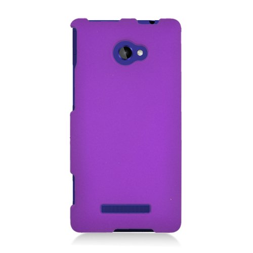 Faceplate Hard Plastic Protector Snap-on Cover Case HTC Windows Phone 8X Zenith 6990, Purple Texture thumbnail