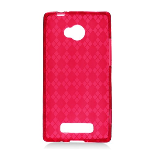 Htc 8x / 6990 Skin Tpu Transparent,checker Red #503 thumbnail