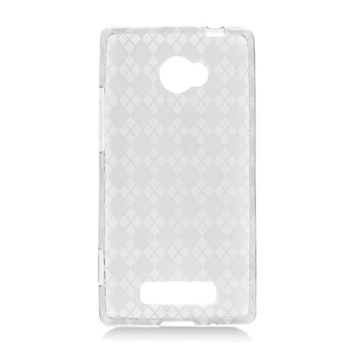 Htc 8x / 6990 Skin Tpu Transparent,checker T-clear #509 thumbnail