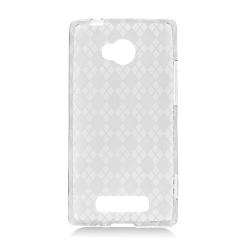 Htc 8x / 6990 Skin Tpu Transparent,checker T-clear #509 thumbnail