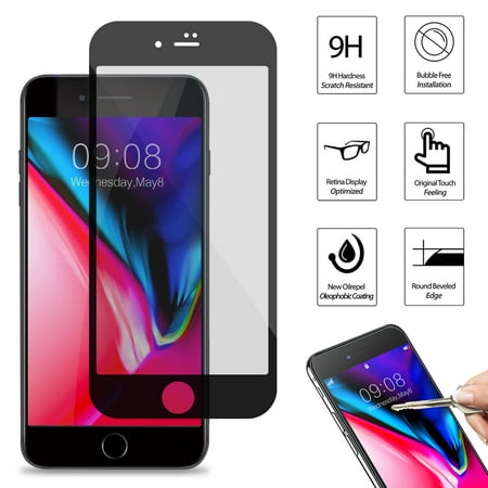 Usupdd Black Edge HD Clear Tempered Cover Glass Screen-Protector for iPhone SE3 （2022） Glass Steel Film Usupdd 2208-4723
