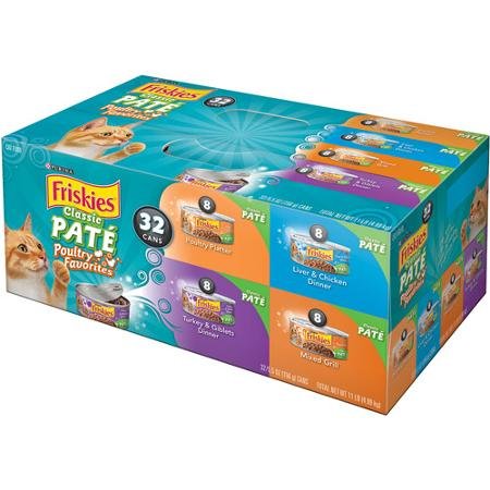 Purina Friskies Wet Cat Food, Classic Pate Poultry Favorites Variety Pack, 5.5 Oz Cans, Pack of 32... Give Your Precious Pet a Nice Treat thumbnail