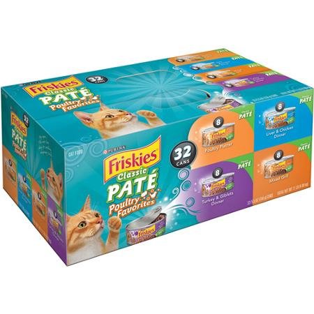 Purina Friskies Wet Cat Food, Classic Pate Poultry Favorites Variety Pack, 5.5 Oz Cans, Pack of 32... Give Your Precious Pet a Nice Treat thumbnail