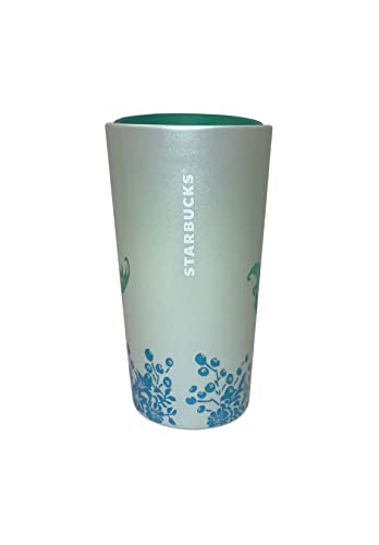 Starbucks Double Wall Tumbler Siren Holding Gold Mug 12 Oz thumbnail