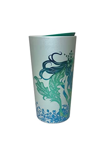 Starbucks Double Wall Tumbler Siren Holding Gold Mug 12 Oz thumbnail