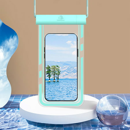 Fiudx Universal Waterproof Phone Pouch IPX8 Waterproof Phone Case for Beach Underwater Cellphone Dry Bag with Lanyard Fits All Phones up to 6.5IN 2289