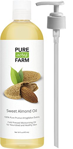 Sweet Almond Oil for Skin, Hair and Face - 100% Pure - Buy Now to Save 50% Off - All Natural Sensual Massage Oil 16 Oz- Satisfied Customer
