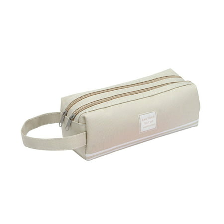 FengLS Portable Large-capacity Double-layer Pencil Case Solid Color Pencil Case 09-Decor-10A#34312 Ideal Gift Portable Large-capacity Double-layer