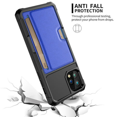 Miximx for IPhone12 Pro Max Premium Leather Wallet Card Shockproof Car Phone Case Cover - Electronic Product for Gifts for IPhone12 Pro a-a#9797