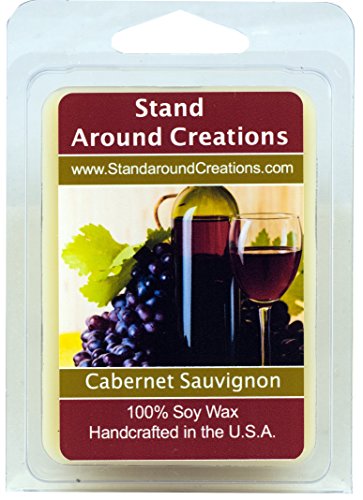 100% All Natural Soy Wax Melt Tart -Scent- Cabernet Sauvignon Wine: the Sweet Aroma of Wild Grapes Enhanced with Hints of Strawberries and Sweet Sugar