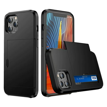 Miximx Wallet Case Credit Card Slim Holder Phone Case Cover for iPhone 12proMax 6.7inch - Electronic Product for Gifts Wallet Case Credit a-a#2292