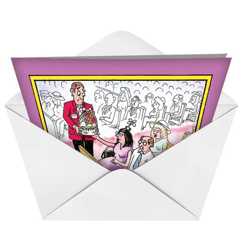 7287 Hilarious Easter Greeting Card   Basket Dan Reynolds Cartoon  with Envelope by NobleWorks thumbnail