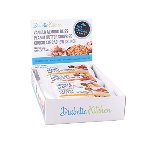Diabetic Kitchen Snack Bars Satisfy Your Sweet Tooth with a Luxuriously Rich Bar Made with 100% All Natural Ingredients ? Gluten-Free, High-Fiber, Low thumbnail