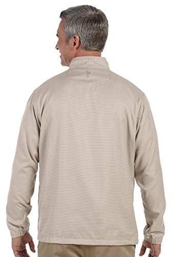 Ashworth Men's Houndstooth Half-Zip Jacket - KHAKI - 4XL thumbnail