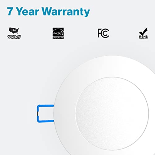 Sunco Lighting 24 Pack 4 Inch Ultra Thin LED Recessed Ceiling Lights Slim, 2700K Soft White, Dimmable 10W=60W, 650 LM, Smooth Trim Damp Rated, Canless thumbnail
