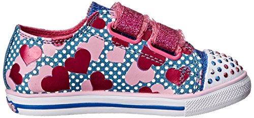 Skechers Kids Twinkle Toes Chit Chat-Tootsie Tots Light-up Sneaker (Toddler), Blue/Hot Pink, 9 M US Toddler thumbnail
