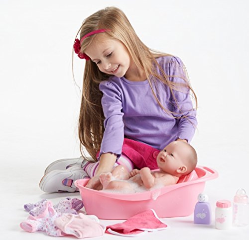 LA NEWBORN 8 Piece Deluxe BATHTUB GIFT SET, Featuring 14