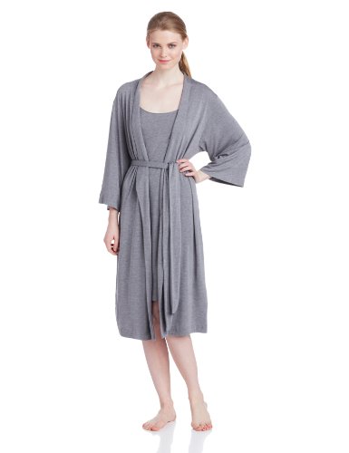 Natori Women's Shangri La Sleepwear Gift Set, Heather Grey, Small