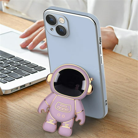 Usupdd 6D Plating Astronaut Hidden Stand for iPhone 13 Pro Max Glittering Phone Holder for Huawei for Samsung Usupdd 2208-6990