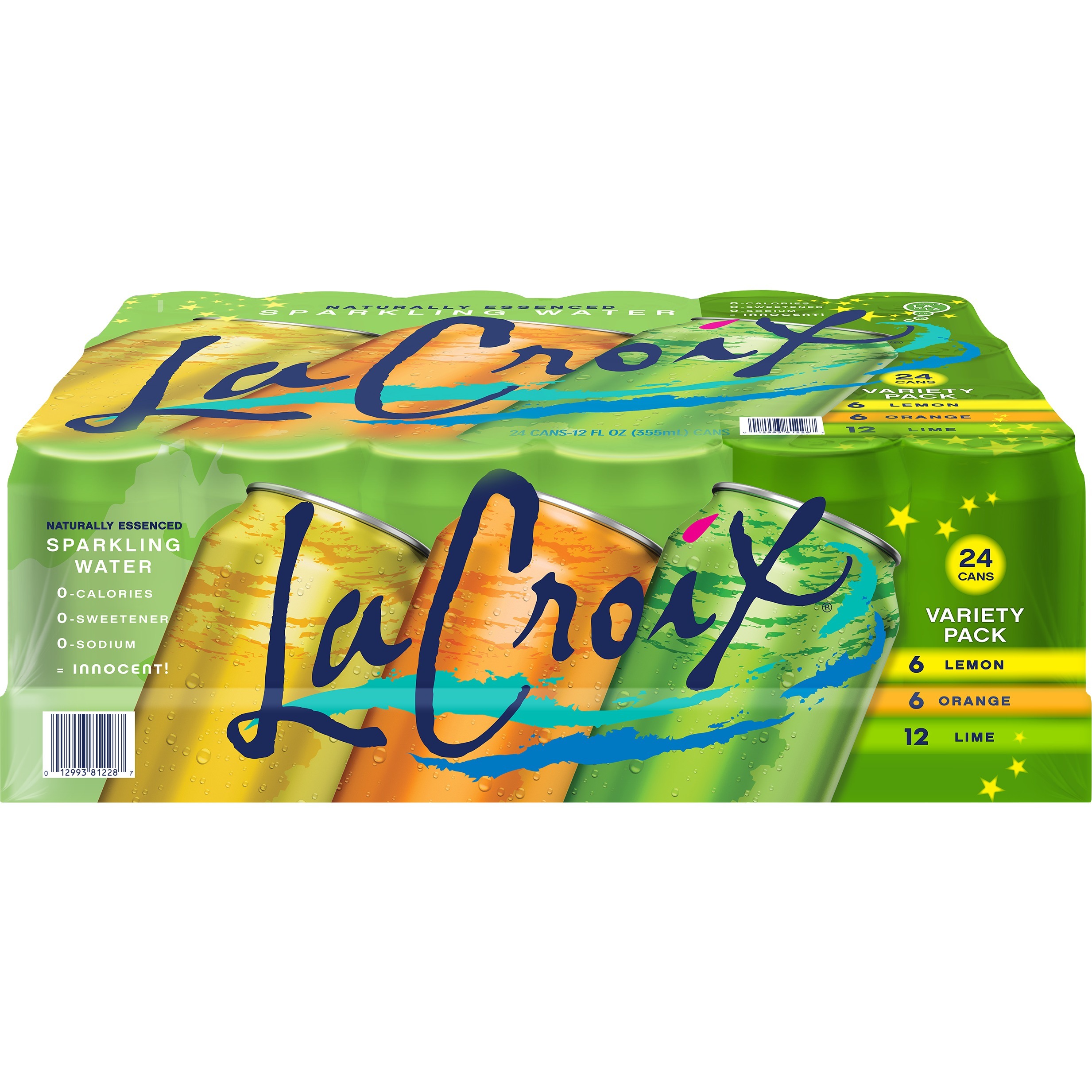 LaCroix Sparkling Water - Lemon, Orange & Lime Variety Pack 24pk/12 Fl Oz Cans, 24 / Pack (Quantity)
