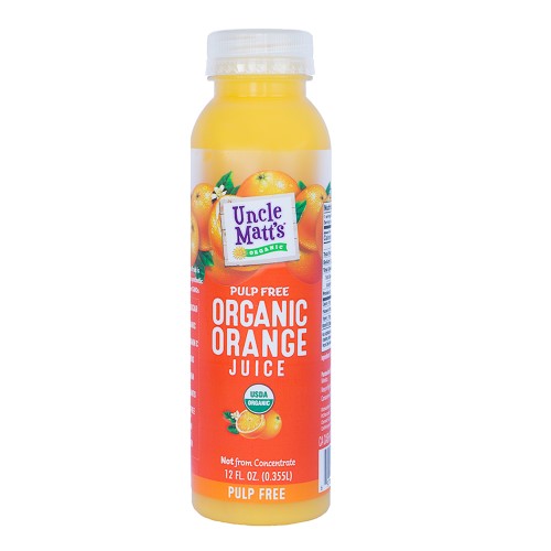 Uncle Matts, Orange Juice Pulp Free, 12 Oz (Case of 6)