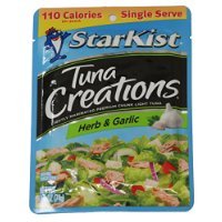 Starkist Tuna Creations, Herb & Garlic, Single Serve 2.6-Ounce Pouch (Pack of 6)