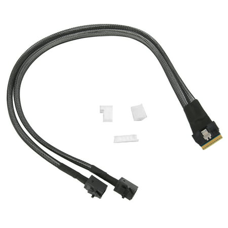 LYUMO Mini SAS Cable Slim SAS Cable Mini SAS Cable Strong Toughness 12 Gbps Data SFF‑8654 8i to SFF‑8643 Server Array Card Cable