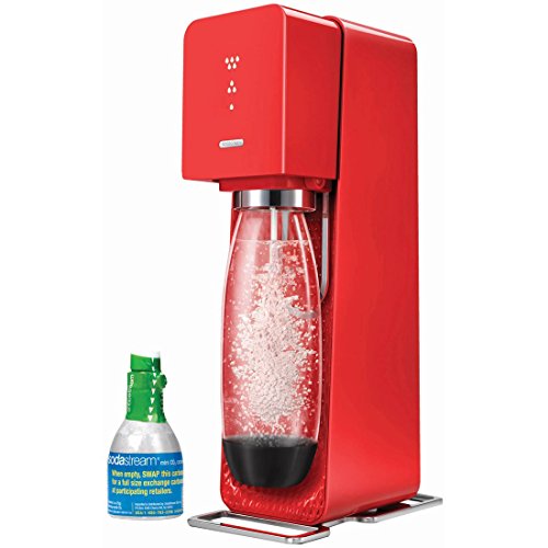 SodaStream Source Home Soda Maker Starter Kit, Red, 1L Carbonating Bottles Black, Waters Zeros W/ 2 Flavor Pink Grapefruit & Cranberry Raspberry Z thumbnail