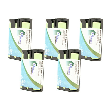 5x Pack - UpStart Battery Panasonic KX-6051 Battery - Replacement for Panasonic Cordless Phone Battery (700mAh  3.6V  NI-MH)