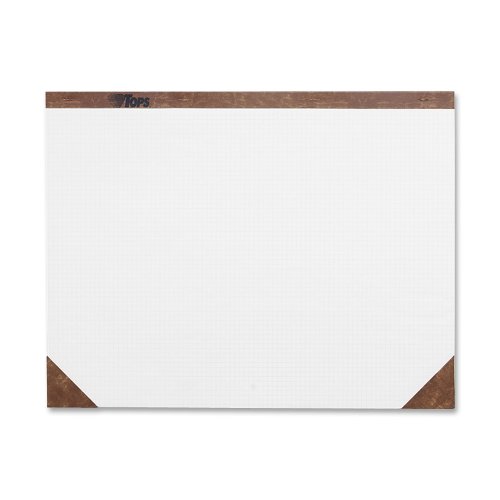 TOPS Desk Pad, 22 X 17 Inches, White, Quad Rule (4 X 4), 50 Sheets per Pad (7950)