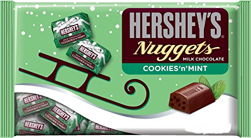 Hersheys Holiday Milk Chocolate Cookies N Mint Nuggets Bag, 10 Ounce