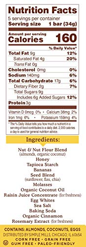 Simple Mills  Snacks Variety Pack  Nutty Banana Bread  Spiced Carrot Cake Variety Pack  3 Count (Packaging May Vary) thumbnail