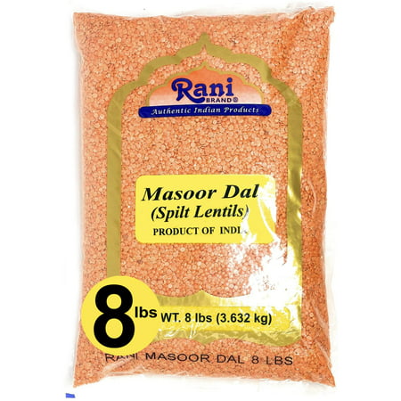 Rani Masoor Dal (Indian Red Lentils) Split Gram 8lb (128oz) Bulk