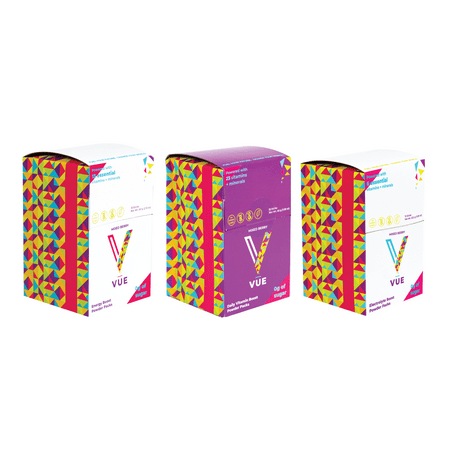 VUE Complete Performance Drink Mix Packets  Vitamin Powder for Water  Mixed Berry Flavor  15 Packets of Each Immunity Boost  Energy Boost  and Electro