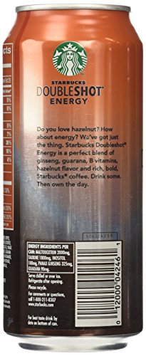 Starbucks Doubleshot Energy Drink, Hazelnut, 15 Ounce Cans, 12 Count thumbnail