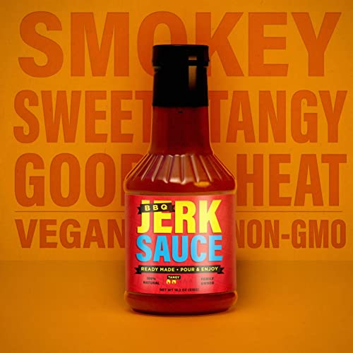 Waves Caribbean, BBQ Jerk Sauce, Smokey, Sweet, Tangy, 100% Natural, Ready Made, 18.2 OZ thumbnail