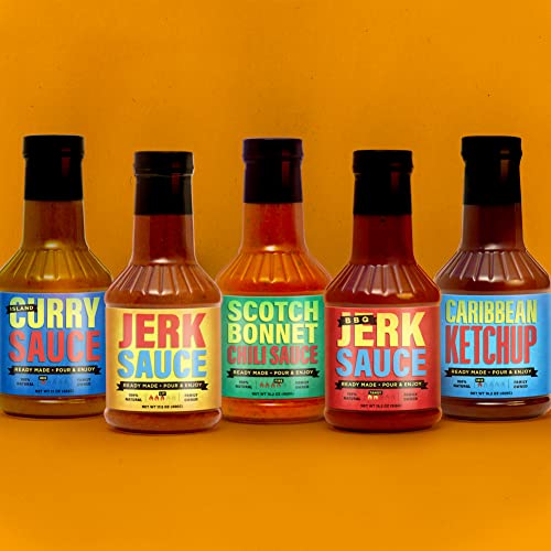 Waves Caribbean, BBQ Jerk Sauce, Smokey, Sweet, Tangy, 100% Natural, Ready Made, 18.2 OZ thumbnail