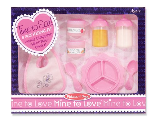 Melissa & Doug Mine to Love Time to Eat Doll Accessories Feeding Set (8 Pcs)