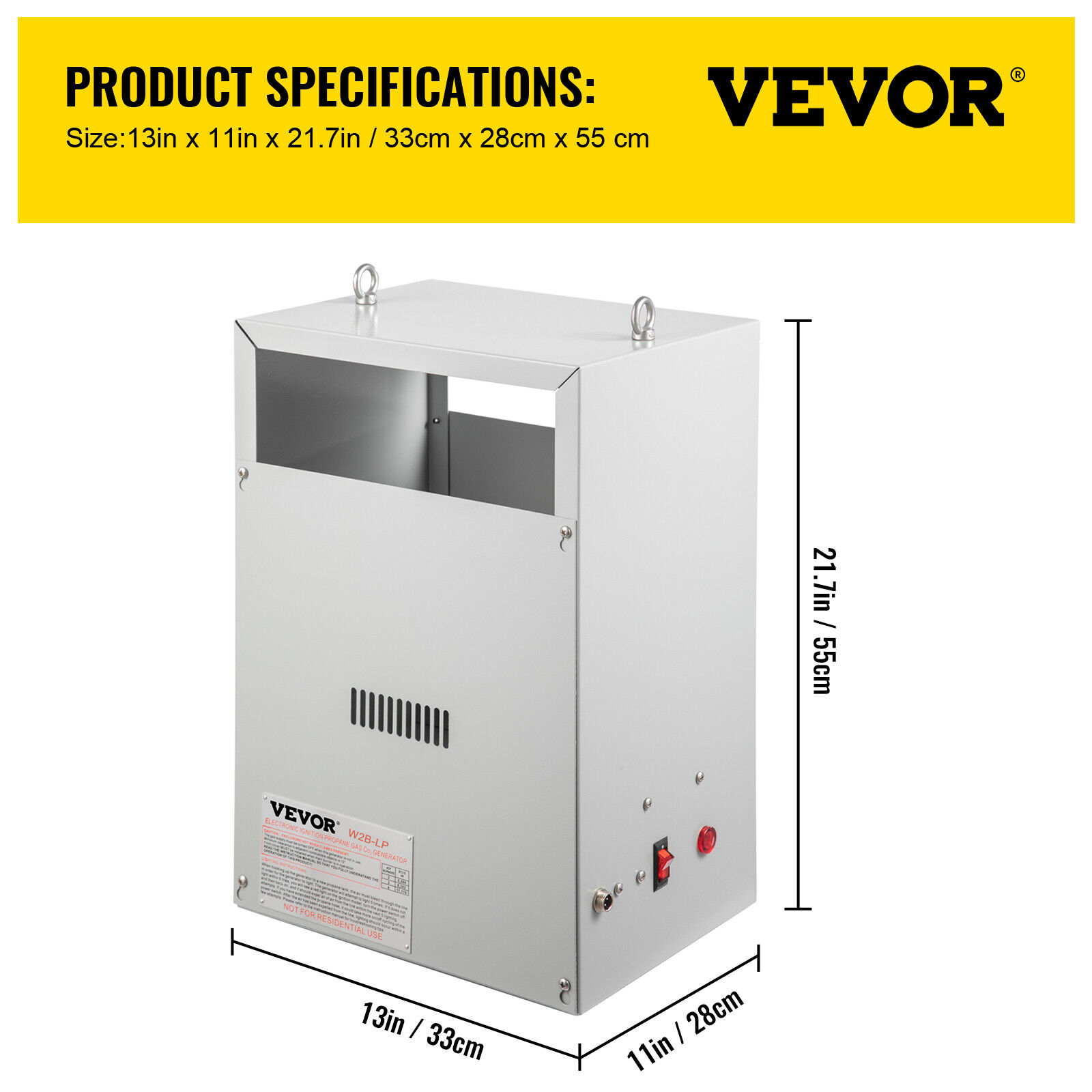 VEVOR CO2 Burner, 2 Brass Burner CO2 Generator for Plant, Liquid Propane LP Carbon Dioxide Generator, 5588 BTU/Hr, Built-in Electronic Ignition, for G thumbnail