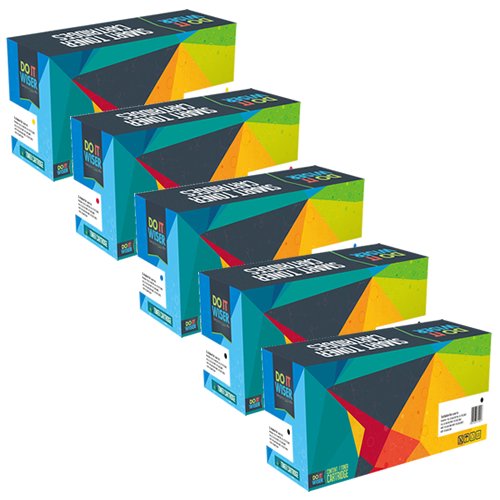 Do It Wiser ® Compatible Toner Cartridges Pack Black Cyan Magenta Yellow Plus Black for Toshiba E-Studio 4540 4540C 2040 2040C 2540 2540C 3040 3040C  thumbnail